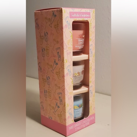 YANKEE CANDLE Mini Small Candles GIFT SET Creme Brulee Strawberry Bahama Breeze - Picture 5 of 6